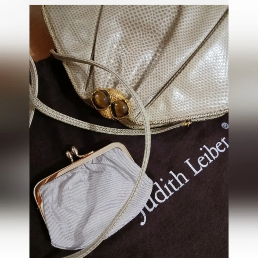 Judith Leiber Vintage    Snakeskin, reptile leather clutch, crossbody